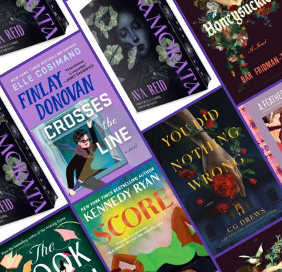 A collage of various books.